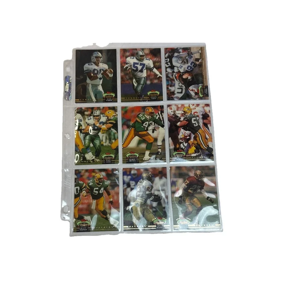 Vintage 1992 Topps Stadium Club NFL Player Cards 11 Sleeve Pages Lot 99 Cards